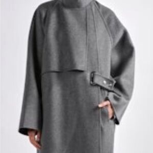 BARBARA BUI. NWT. Gray Women's Coat, medium